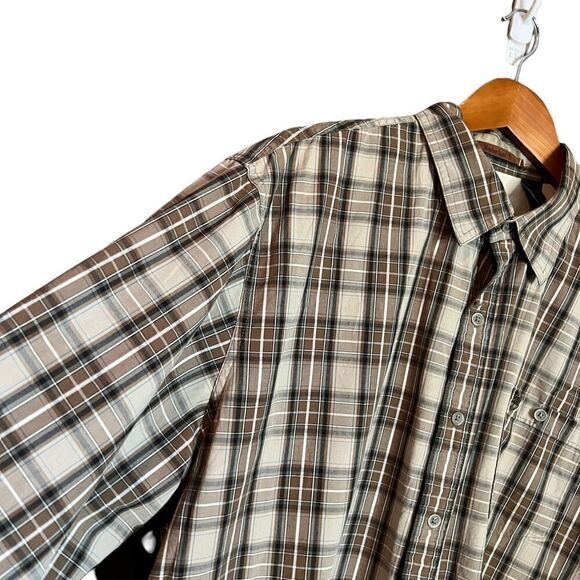 Timberland brown plaid 100% cotton shirt. - Picture 7 of 9